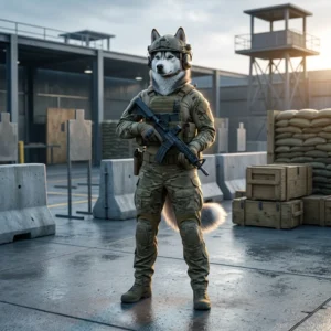 Tampok na ilustrasyon para sa gabay ng mga bagong manlalaro ng WARDOGS, na walang mababasang teksto