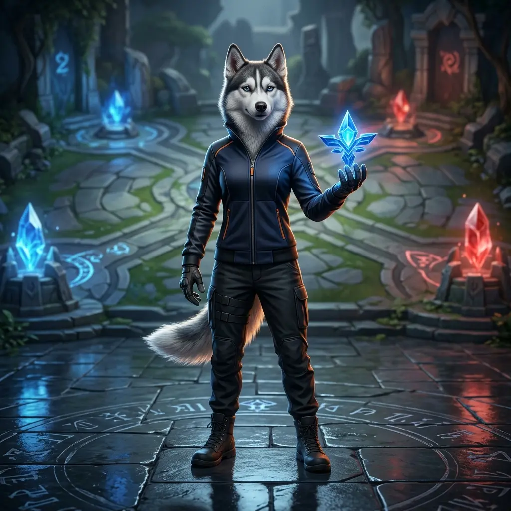 Ilustrație tematică pentru ghiduri și servicii dedicate experienței League of Legends