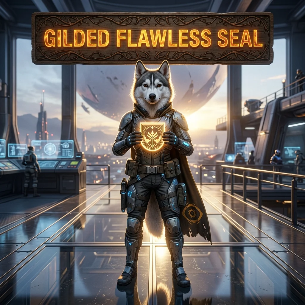 Promotional image representing a Gilded Flawless Seal Boost service for Destiny 2 players.