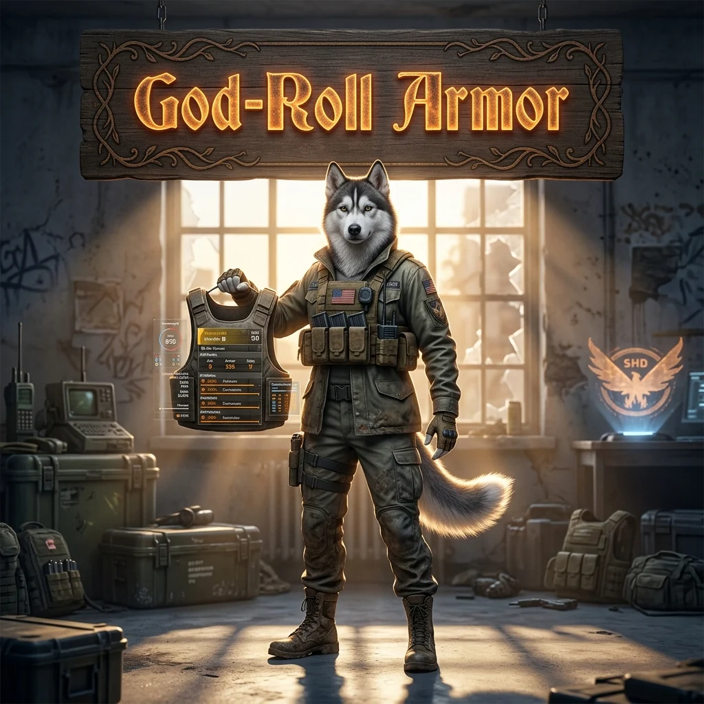 Promotional image for the God-Roll Armor Boost in The Division 2 service, focused on armor boosting in Division 2.