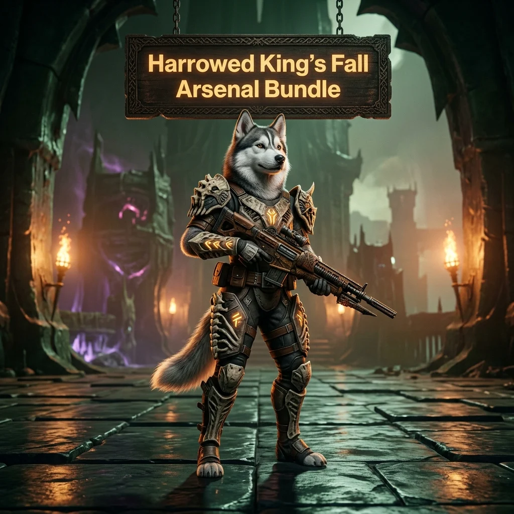 Promotional image for the Harrowed King’s Fall Arsenal Bundle Boost service in Destiny 2