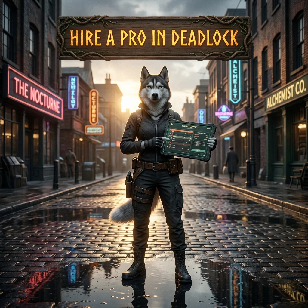 Promotional image for Hire a Pro in Deadlock, a professional service for players seeking assistance in Deadlock