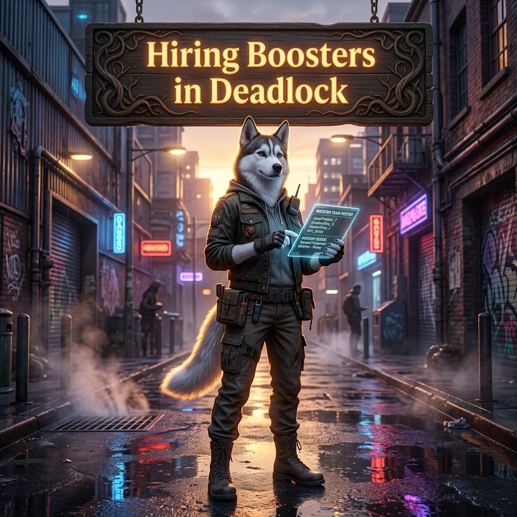 Promotional image for Hiring Boosters in Deadlock, a service for hiring game boosters