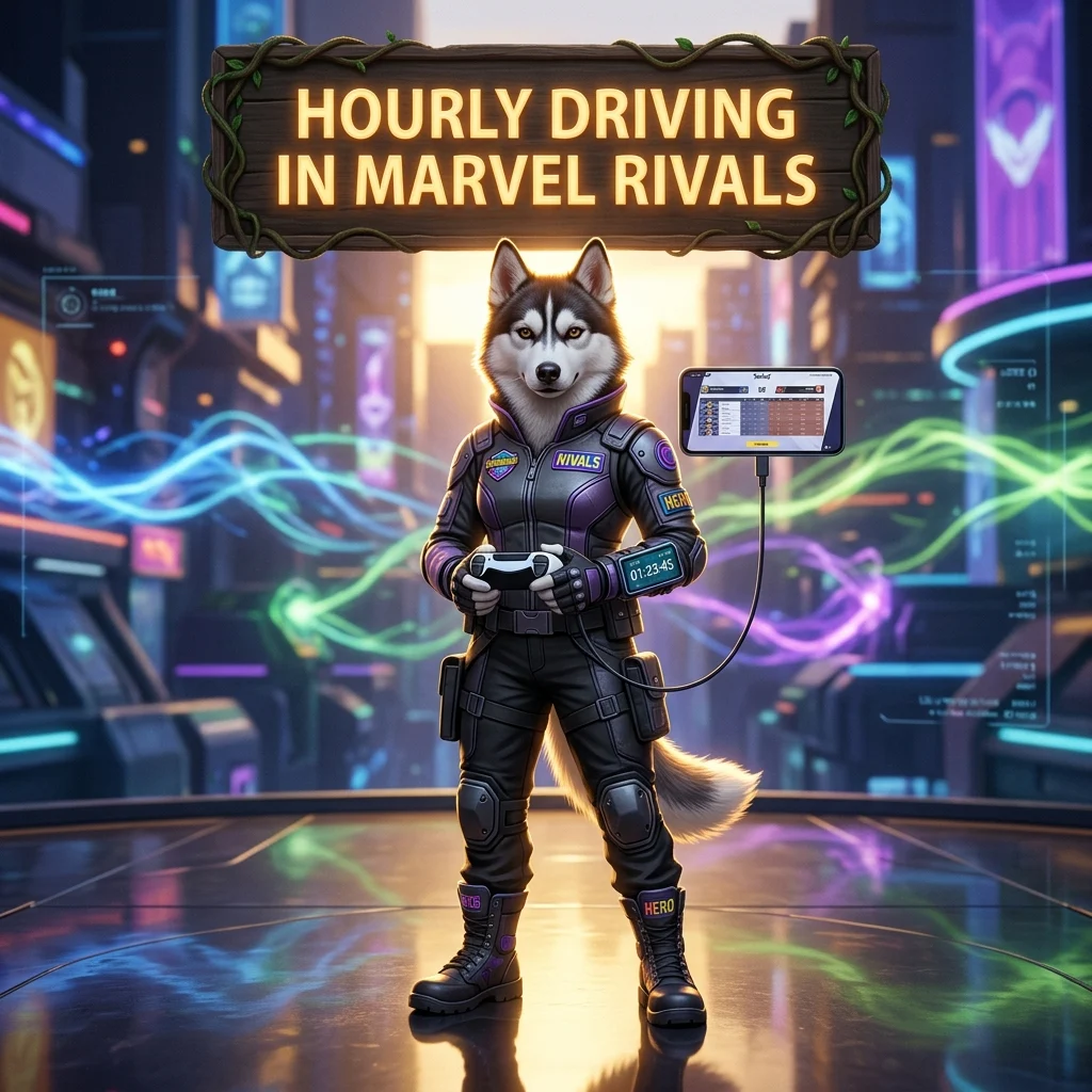 Promotional image representing the Hourly Driving in Marvel Rivals service.