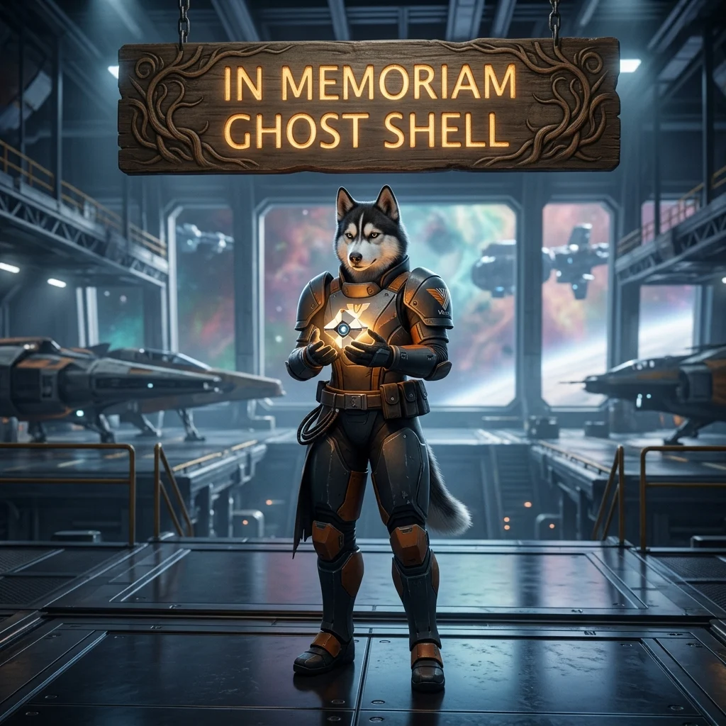 Promotional image for the In Memoriam Ghost Shell Boost service in Destiny 2