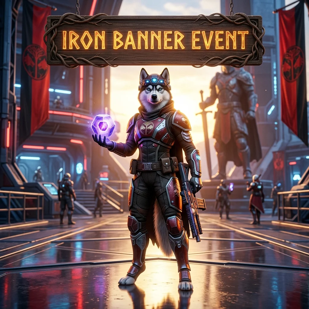 Promotional image for the Iron Banner Event Boost service in Destiny 2, representing support for participation in the Iron Banner event.