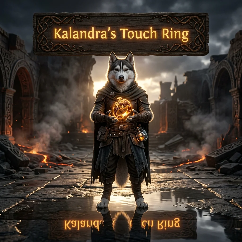 Promotional image for Kalandra’s Touch Ring Boost service in Path of Exile 2, focused on the named ring product.