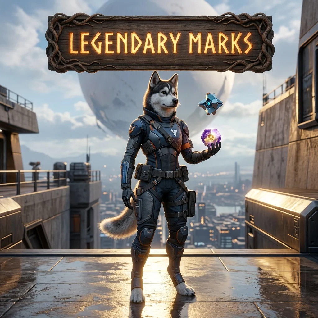 Promotional image representing the Legendary Marks Boost service for Destiny 2