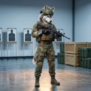 Myndskreyting án læsilegs texta fyrir leiðbeiningar byrjenda í WARDOGS, með almennri stemningu úr tölvuleikjaheimi.