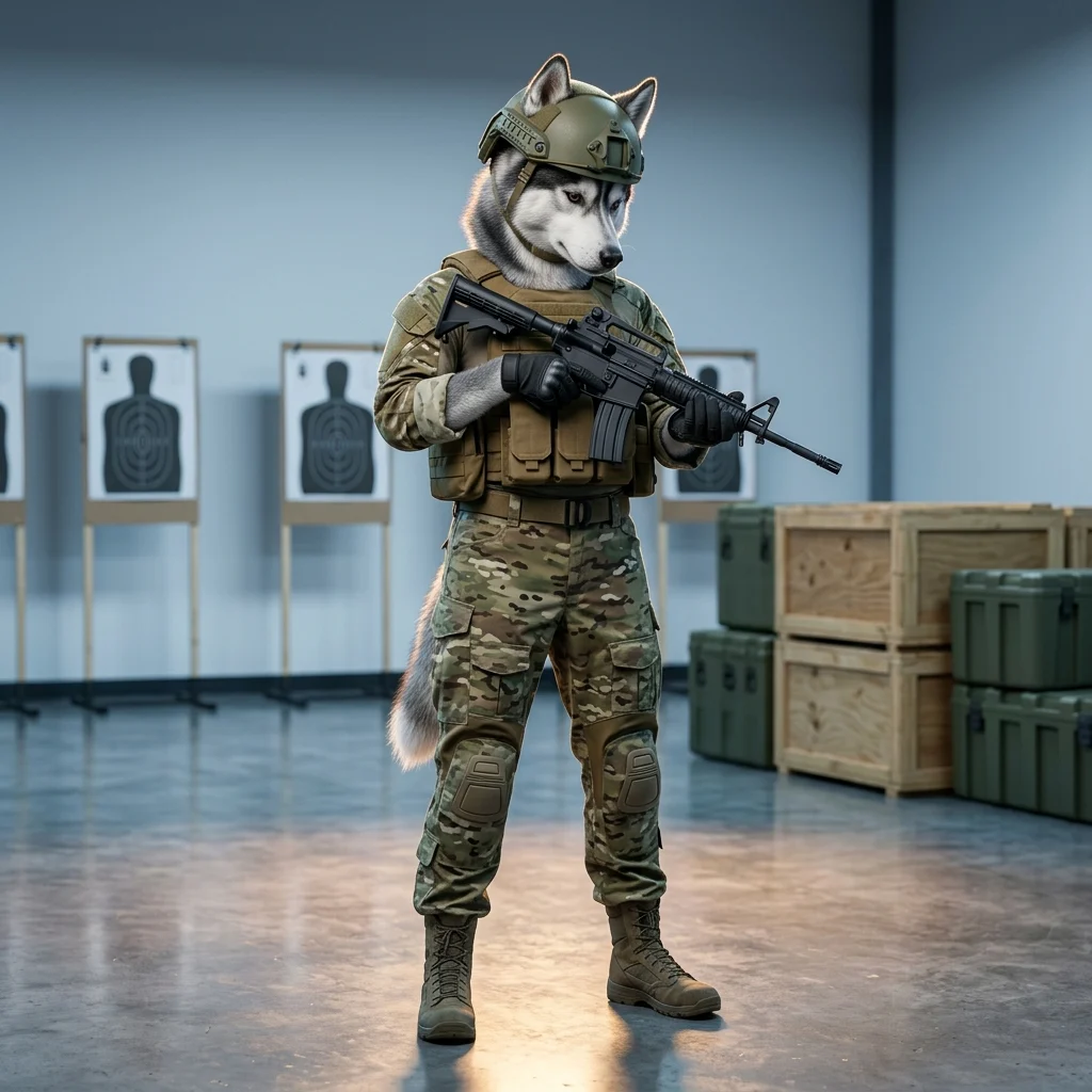 Myndskreyting án læsilegs texta fyrir leiðbeiningar byrjenda í WARDOGS, með almennri stemningu úr tölvuleikjaheimi.