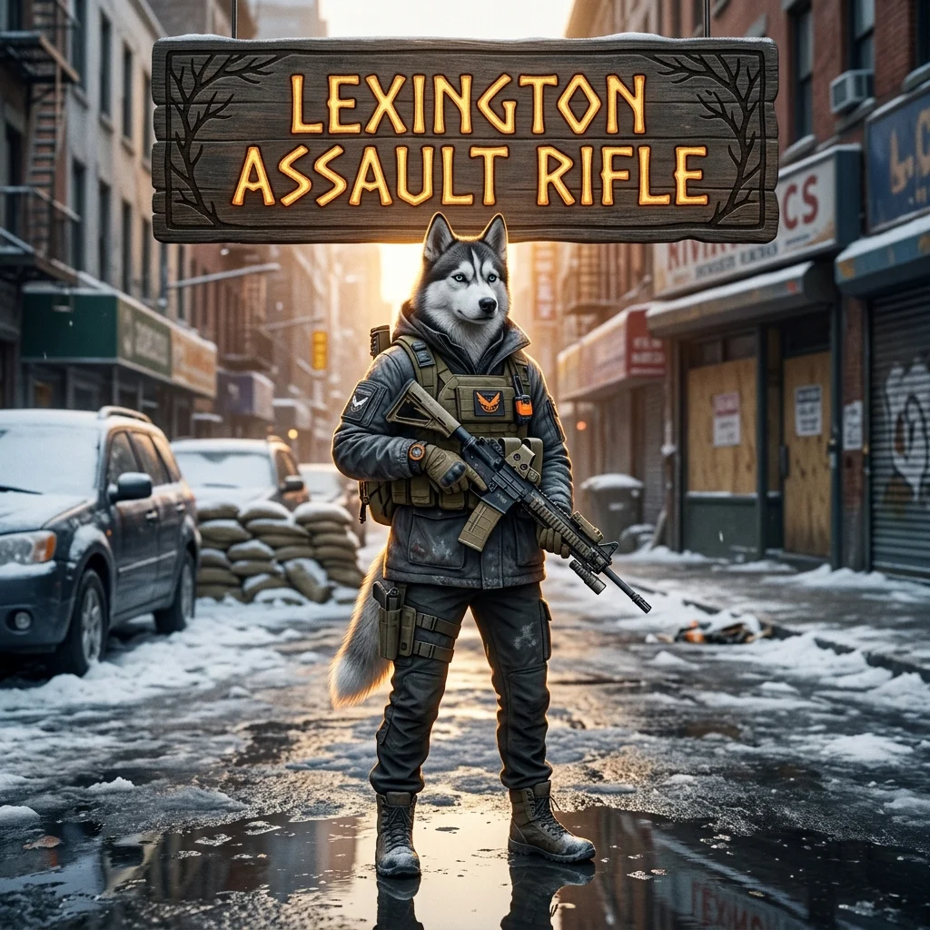 Promotional image for the Lexington Assault Rifle Boost service in Tom Clancy's The Division 2