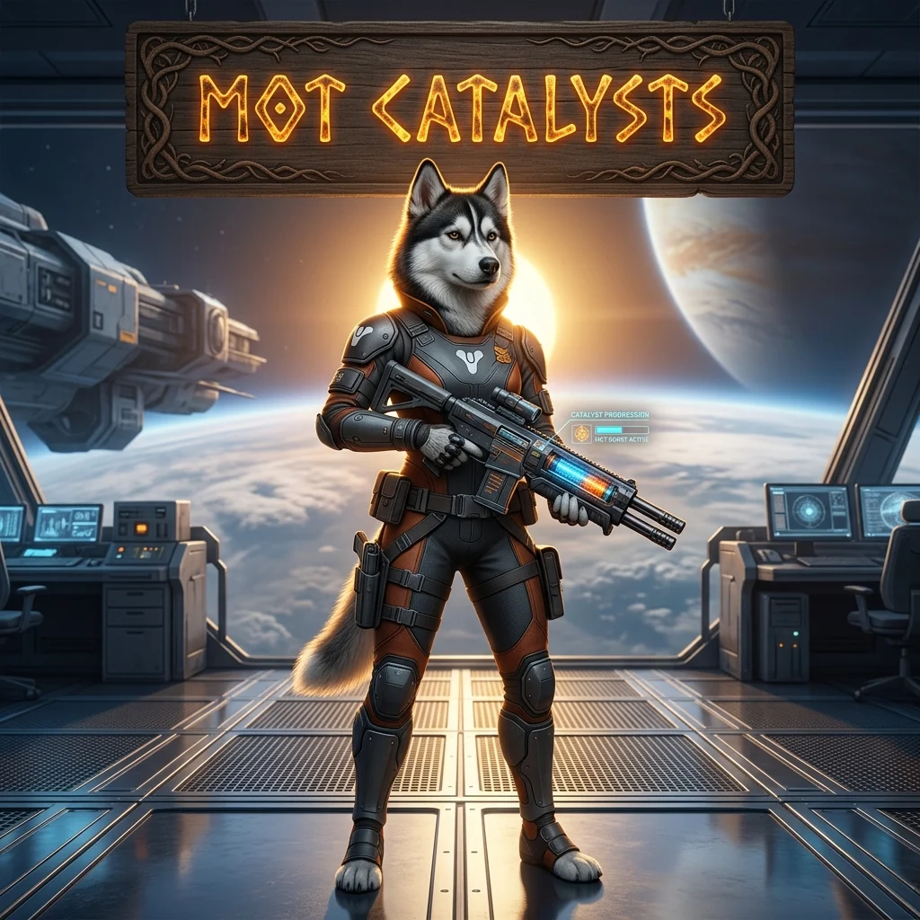 Promotional image for MOT Catalysts Boost in Destiny 2, identifying a service focused on catalysts.