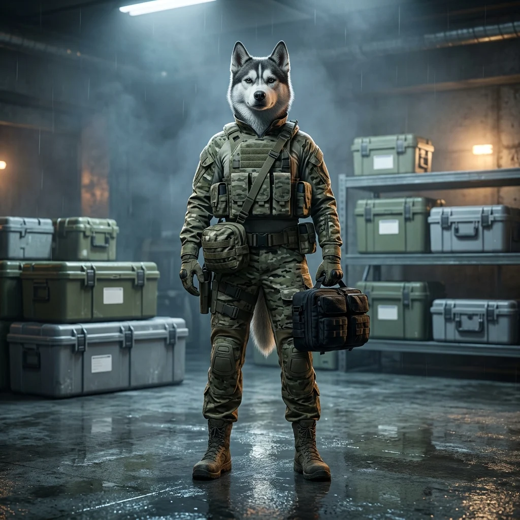 Illustrerat motiv för Medic Profits in Wardogs, utan synlig text eller skyltar.