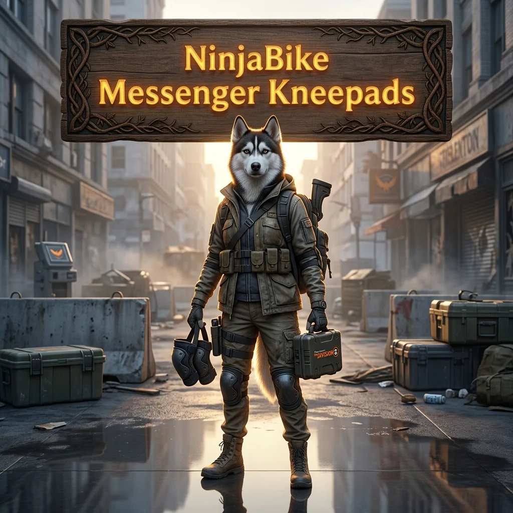 Promotional image for the NinjaBike Messenger Kneepads Boost service in The Division 2.