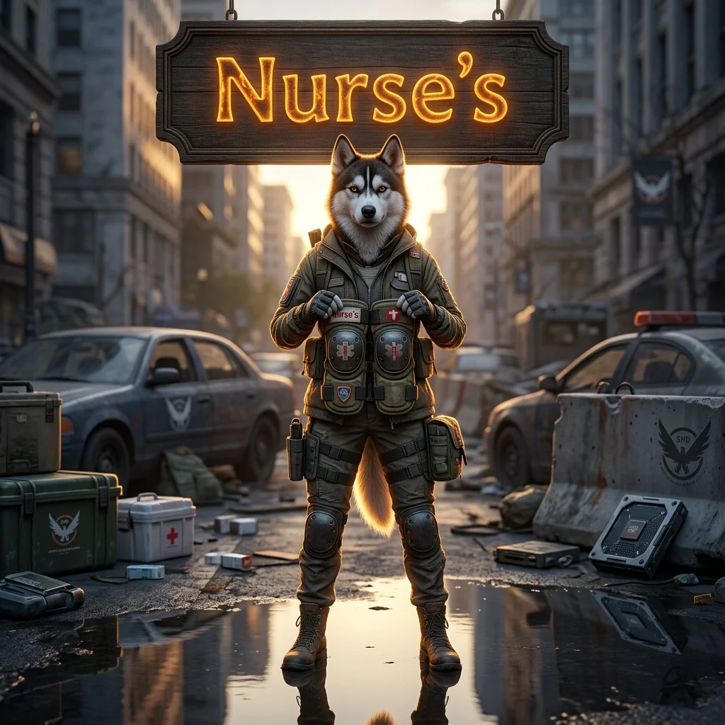 Promotional image for the Nurse’s Kneepads Boost service in The Division 2.