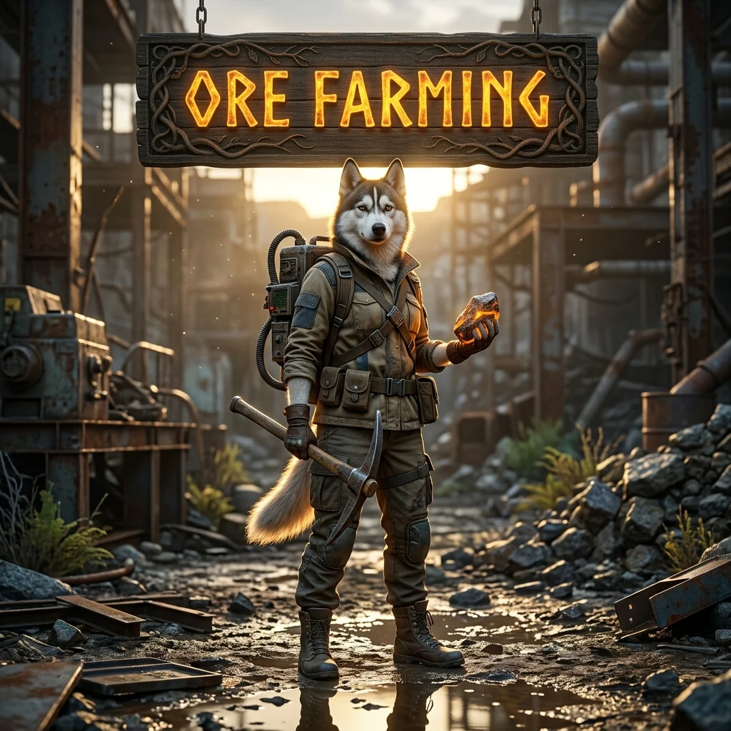 Promotional image for Ore Farming Boost in Once Human, representing a service focused on improving ore farming in the game.