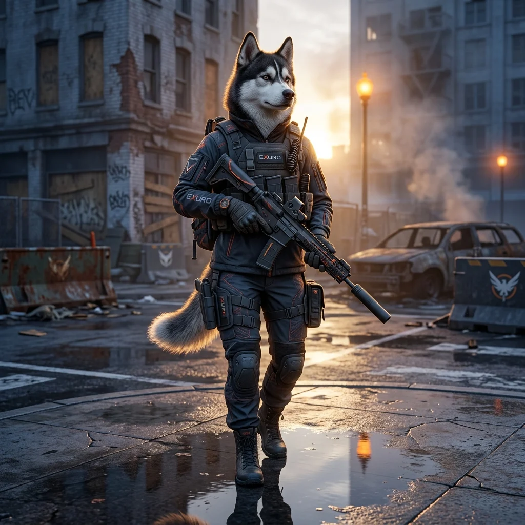 Promotional image for the Ortiz: Exuro Gear Set Boost service in The Division 2.