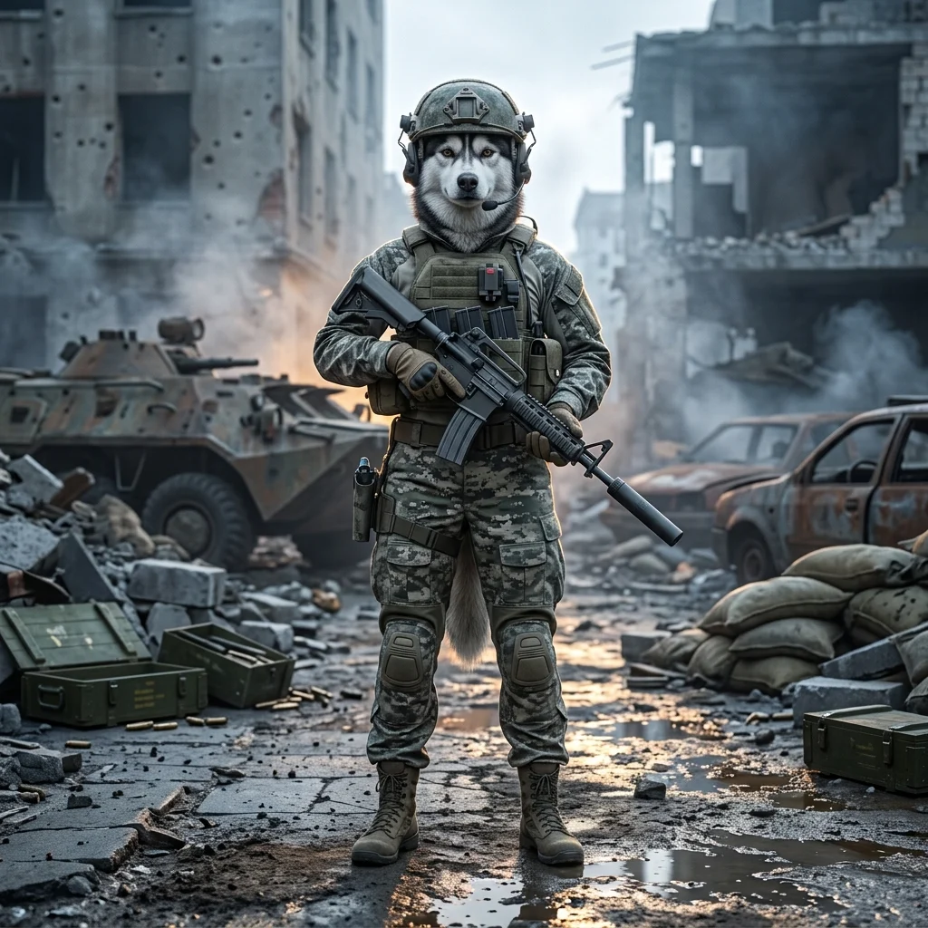 Ilustrasi bertema War Dogs untuk panduan pemula, menampilkan suasana permainan tanpa teks yang dapat dibaca.