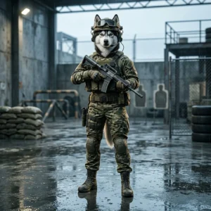 Ilustrasi bertema WARDOGS yang memaparkan suasana permainan tanpa sebarang teks atau tanda yang boleh dibaca.