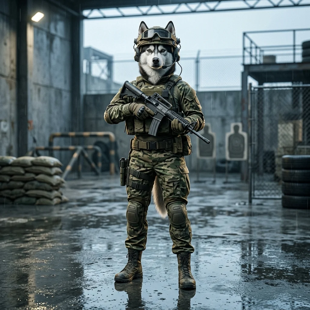 Ilustrasi bertema WARDOGS yang memaparkan suasana permainan tanpa sebarang teks atau tanda yang boleh dibaca.