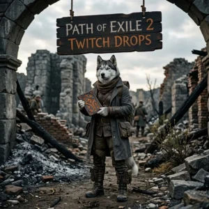 Promotional image representing the Path of Exile 2 Twitch Drops campaign for the Path of Exile 2 game.