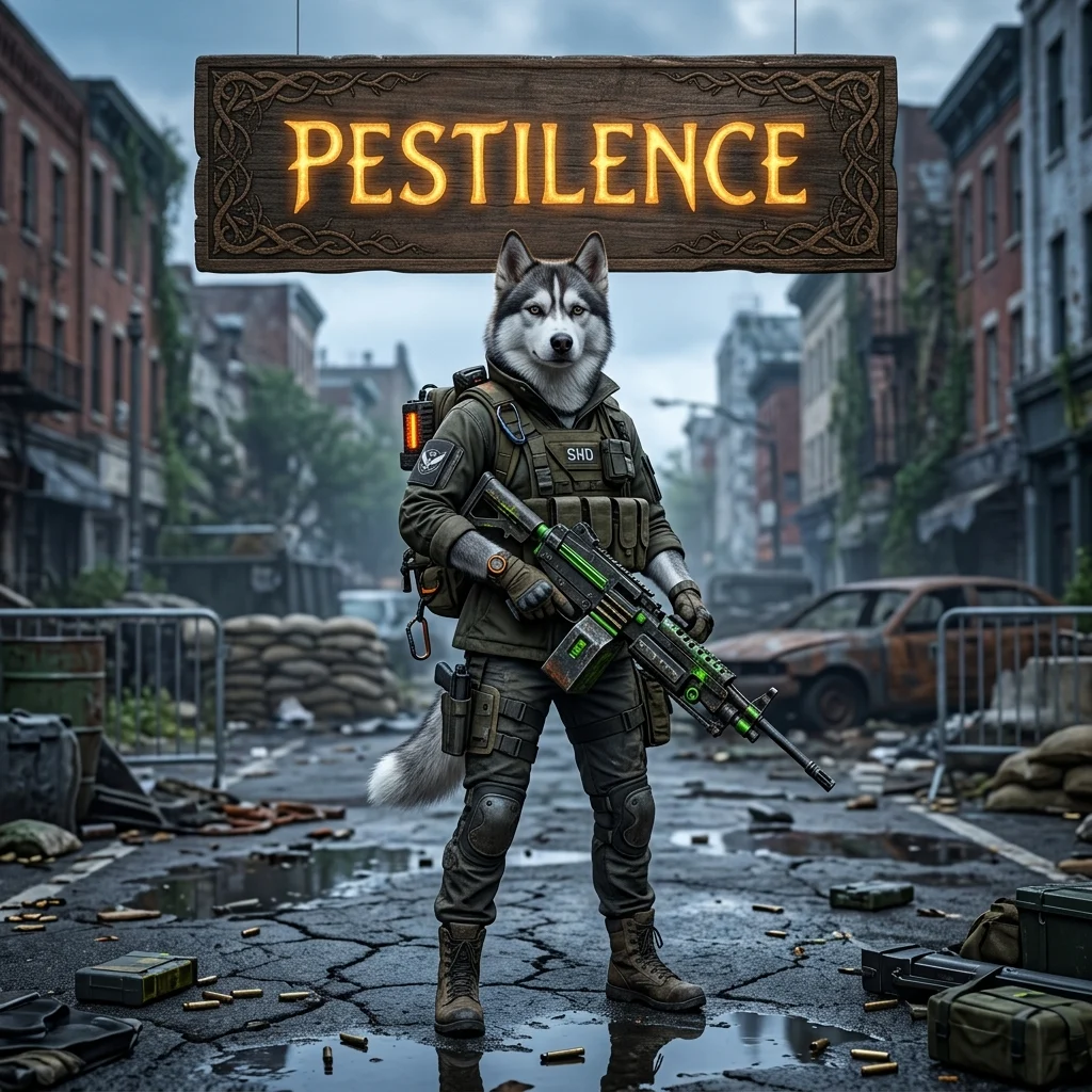 Promotional image for the Pestilence Exotic LMG M249 boost service in The Division 2.