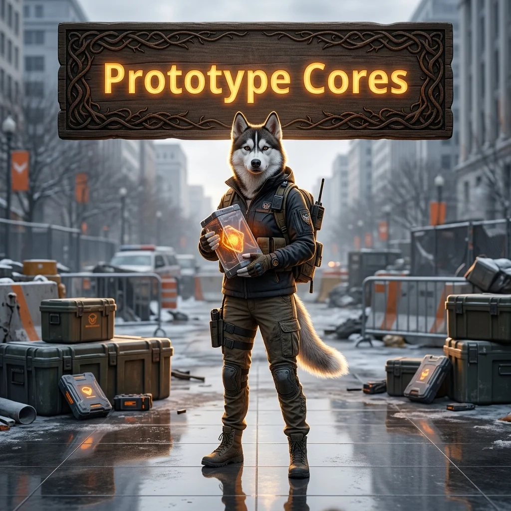 Promotional image for a Prototype Cores farm boost service in The Division 2.