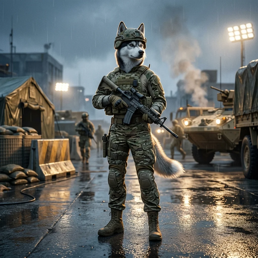Ilustracja promująca przewodnik dla początkujących po War Dogs, przedstawiająca ogólną scenę związaną z grą.