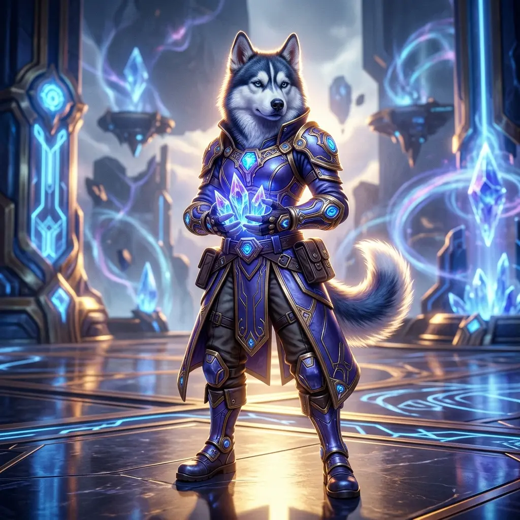 Илюстрация, свързана с дигиталната валута RP за League of Legends, без видим текст или отличителни знаци.