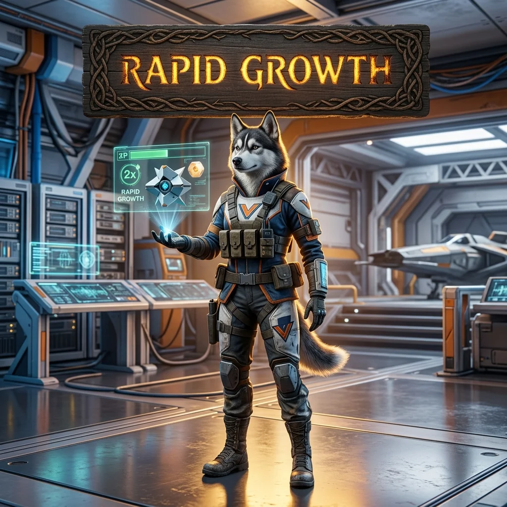 Promotional image for the Rapid Growth Boost in Destiny 2 service, focused on faster in-game growth and progression