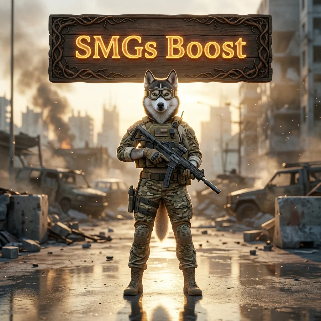 Promotional image for the SMGs Boost in Battlefield 6 service offering