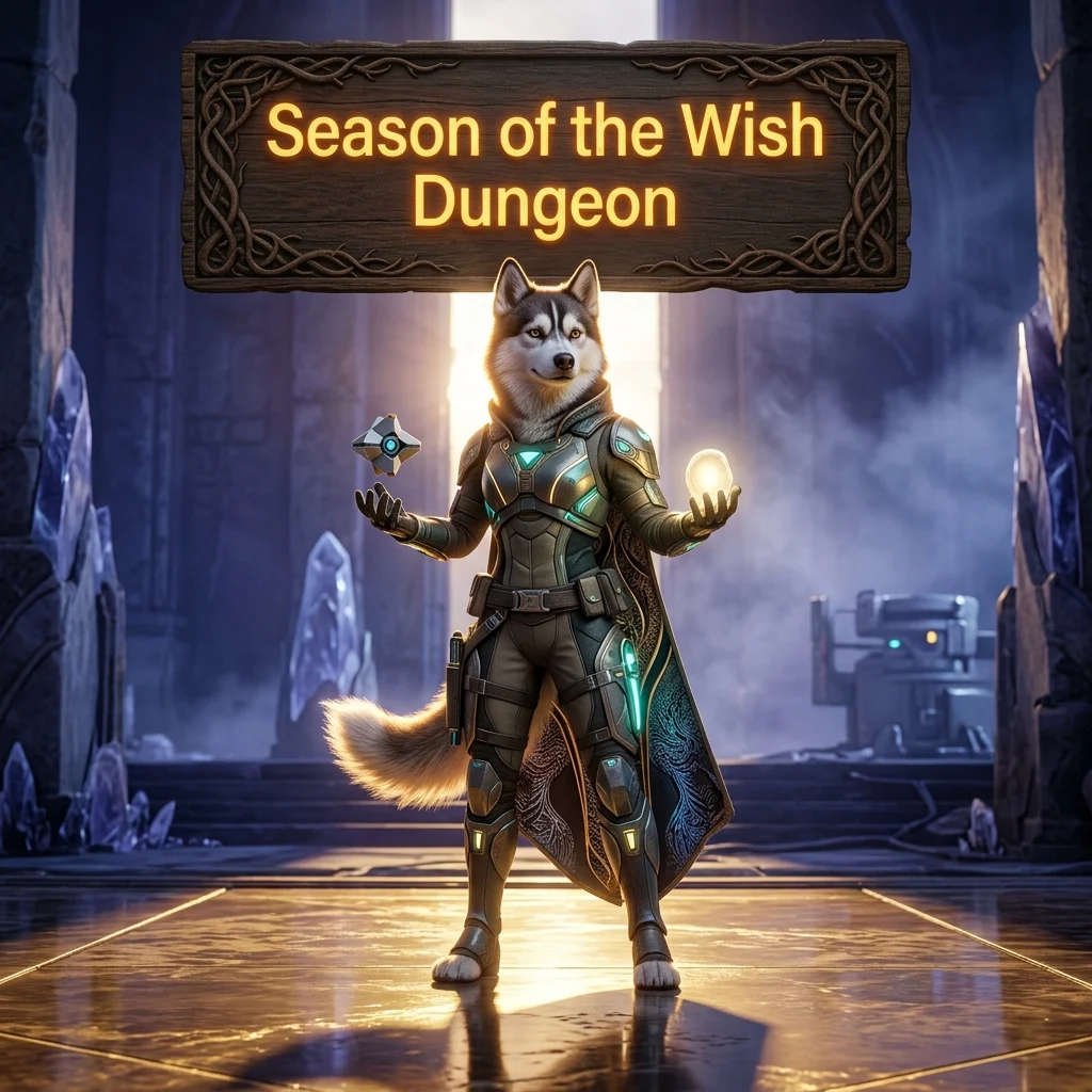 Promotional image for the Season of the Wish Dungeon Boost service in Destiny 2