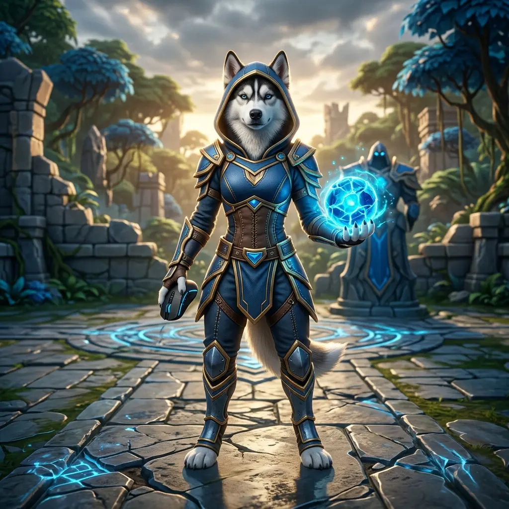 Ilustración promocional relacionada con servicios de League of Legends, sin texto visible.