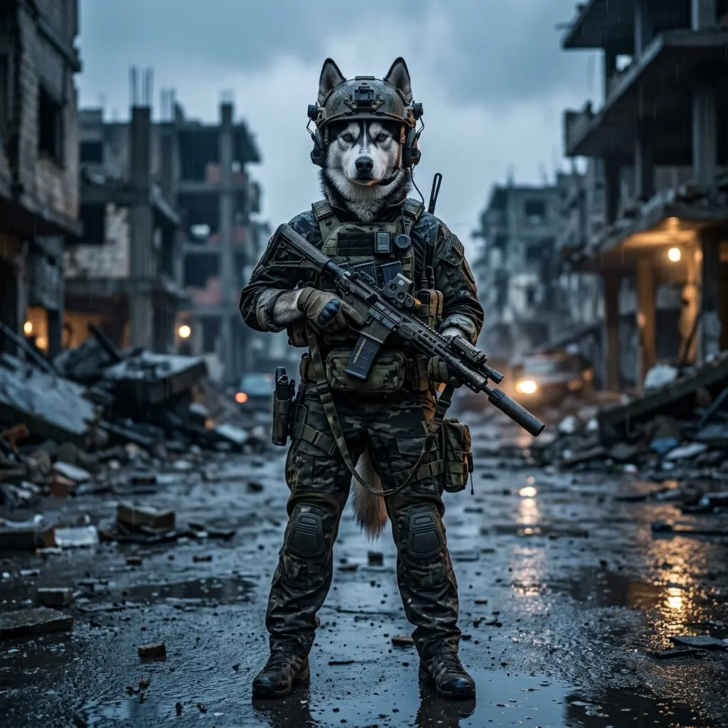 Ilustração promocional associada a serviços de boosting para Call of Duty Modern Warfare 4, sem texto legível ou sinais visíveis.