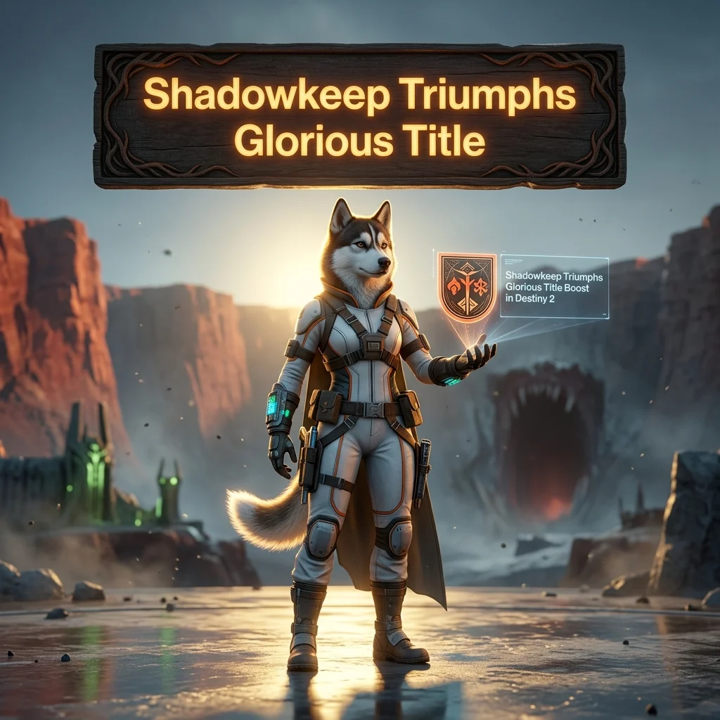 Promotional image for the Shadowkeep Triumphs Glorious Title Boost in Destiny 2 service.