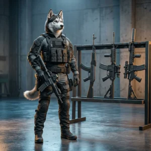 Mchoro wa mchezo unaoonyesha silaha za kuanzia za WARDOGS zilizopangwa kulingana na viwango vya ubora.