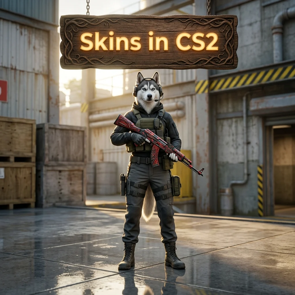 Promotional image representing Skins in CS2, focused on Counter-Strike 2 skins.