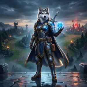 Stylizovaná herní ilustrace související se službami pro League of Legends bez čitelného textu