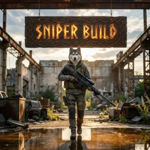Promotional image for a Sniper Build Boost service in Once Human, identifying the product for players seeking support with this specific build.