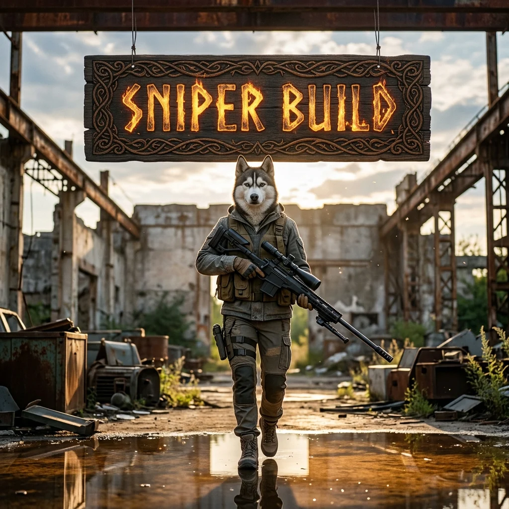 Promotional image for a Sniper Build Boost service in Once Human, identifying the product for players seeking support with this specific build.
