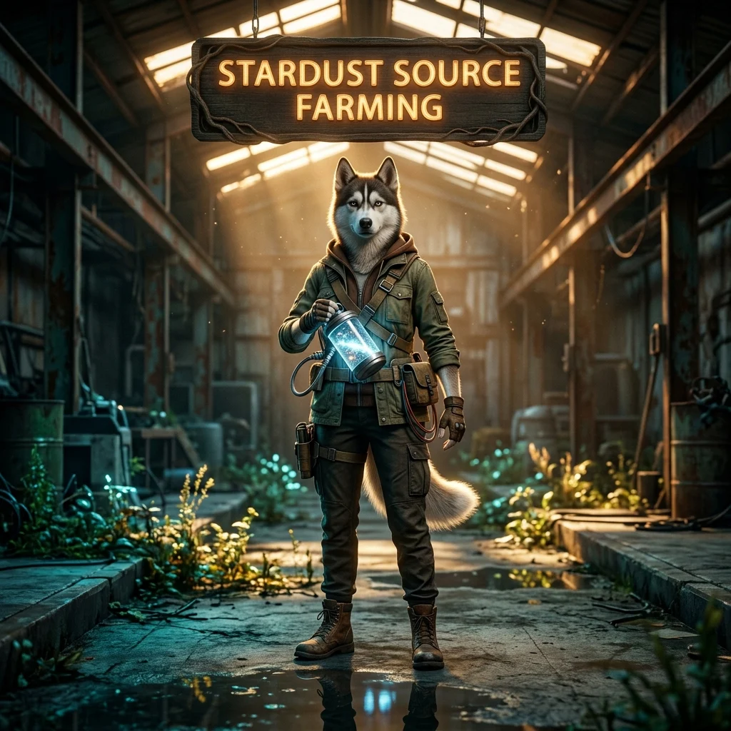 Promotional image for a Stardust Source farming boost service in Once Human.