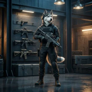 Overzichtsafbeelding van gerangschikte startwapens uit de game WARDOGS, zonder leesbare tekst.