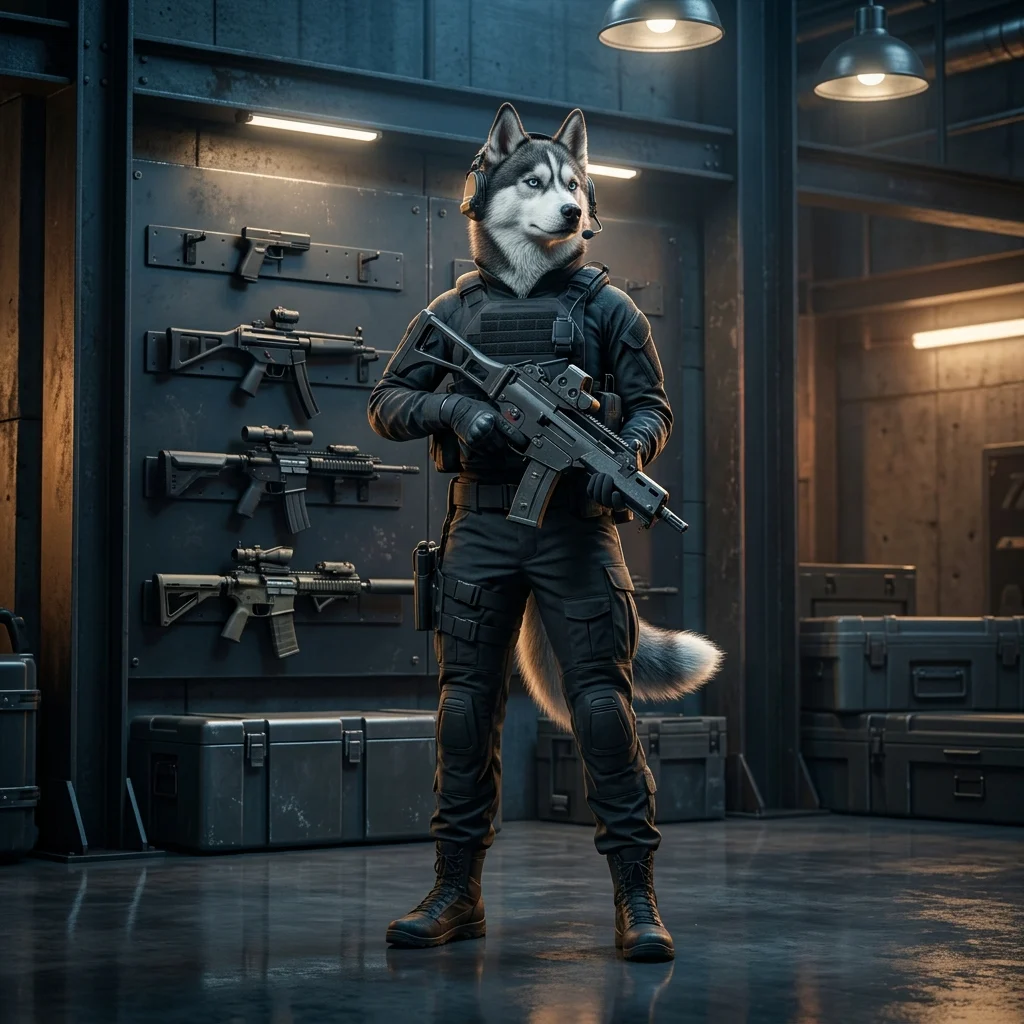 Overzichtsafbeelding van gerangschikte startwapens uit de game WARDOGS, zonder leesbare tekst.