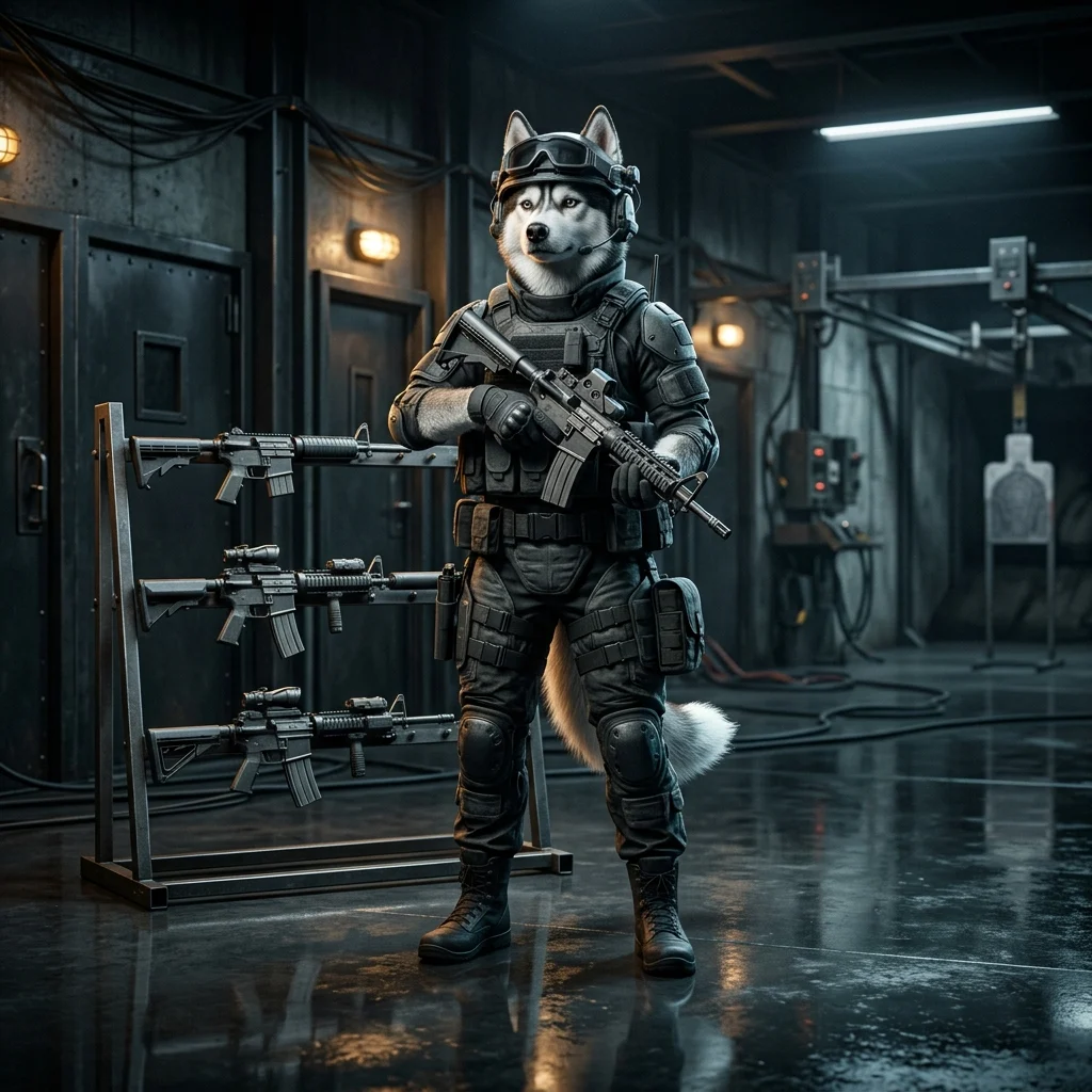 Illustration af startervåben rangeret i WARDOGS og præsenteret som en del af spillets udstyr.