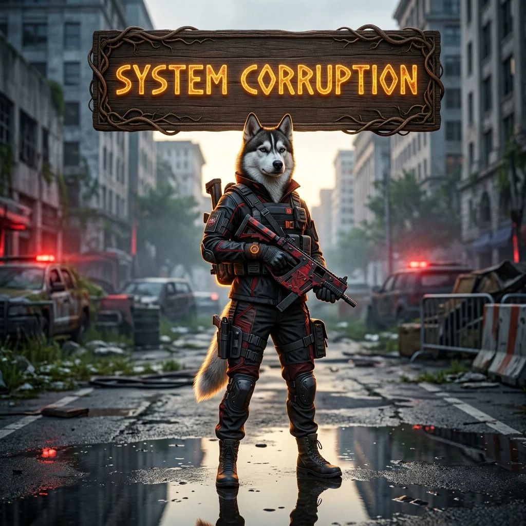 Promotional image for System Corruption Gear Set Boost in The Division 2, focused on the System Corruption gear set service.