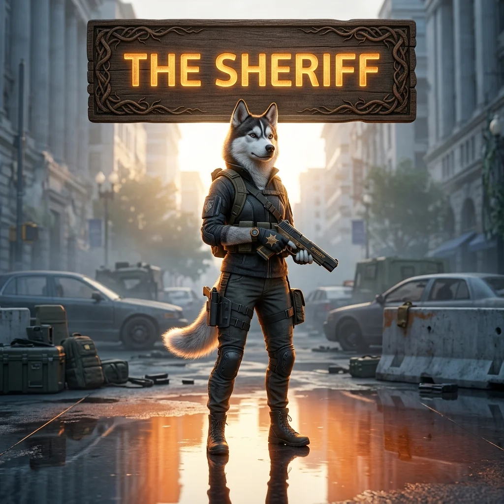 Promotional image for The Sheriff Boost in The Division 2 boost service.