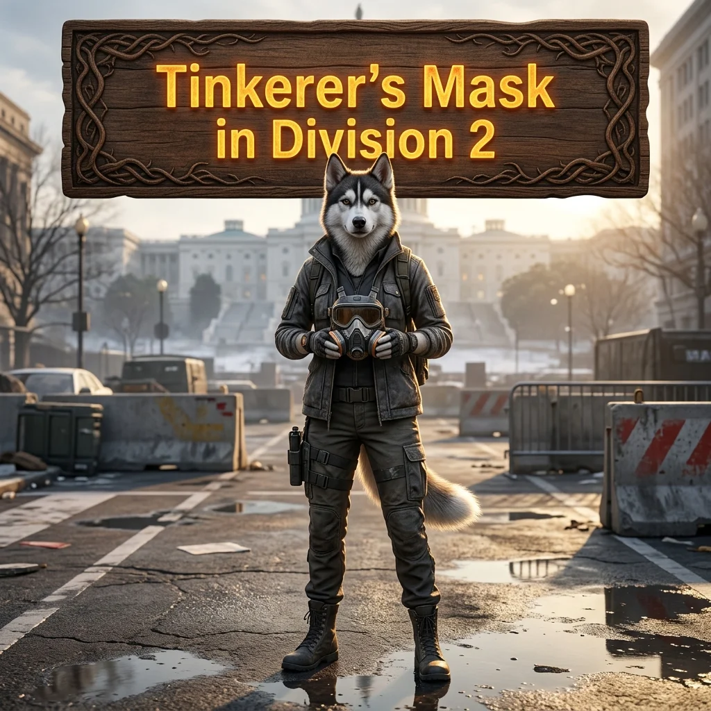 Promotional image for the Tinkerer’s Mask Boost service in The Division 2.