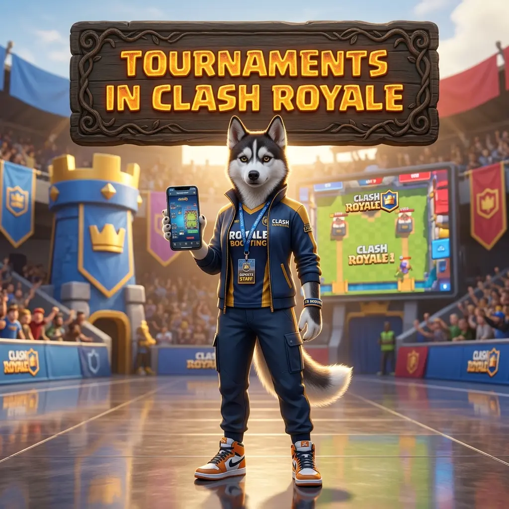 Promotional image for Tournament Boosting Services in Clash Royale, representing a service focused on tournament boosting within the game.