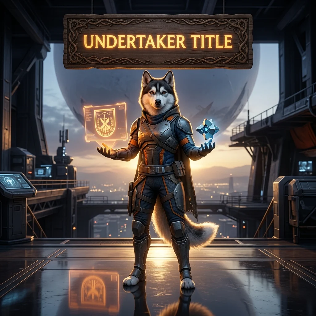 Promotional image for the Undertaker Title Boost service in Destiny 2