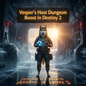 Promotional image for the Vesper's Host Dungeon Boost service in Destiny 2.